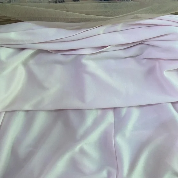 🆕BHLDN Linden Pink/Blue Floral Embroidered Tulle Illusion Neck MOB Dress SZ 12 - Picture 11 of 14